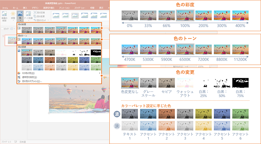 図の色タブ一覧